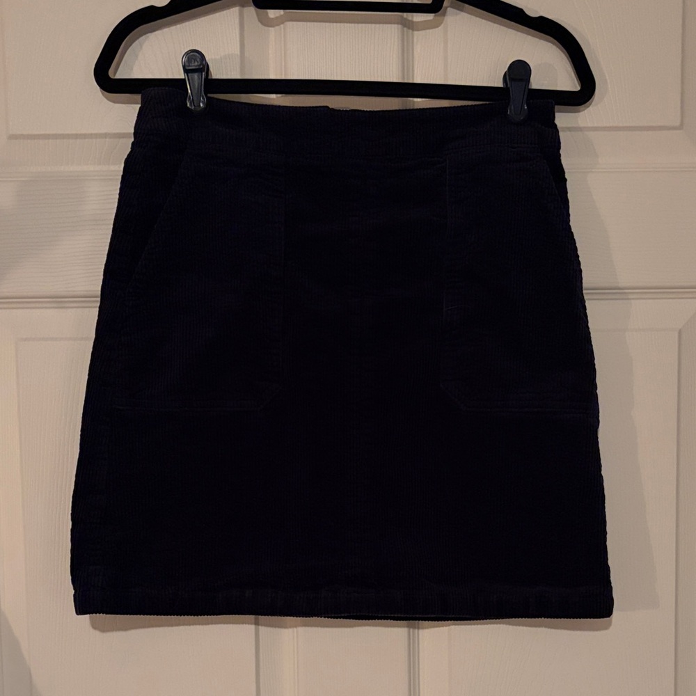 Boden Navy Corduroy Skirt